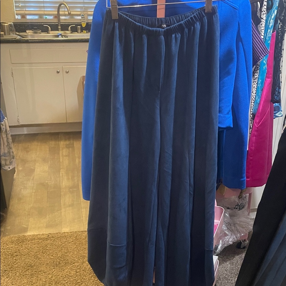 Elegant Blue Women's Palazzo Pants